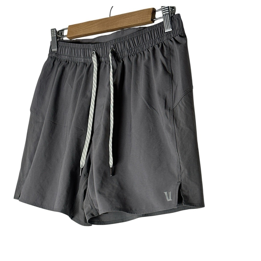Vuori Shorts Mens Small Gray Performance Athletic Drawstring Lined - Picture 3 of 8